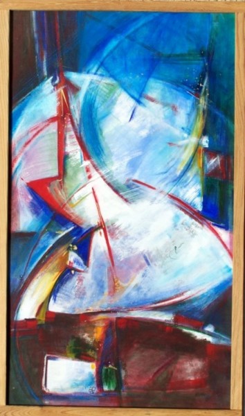 Painting titled "Par ta Lumière, nou…" by Anne-Frédérique Ferret, Original Artwork, Oil