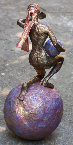 Sculpture intitulée "Touche pas à ma ter…" par Anne-Frédérique Ferret, Œuvre d'art originale