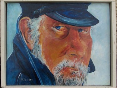 Peinture intitulée "Un regard si bleu..." par Anne-Frédérique Ferret, Œuvre d'art originale, Autre