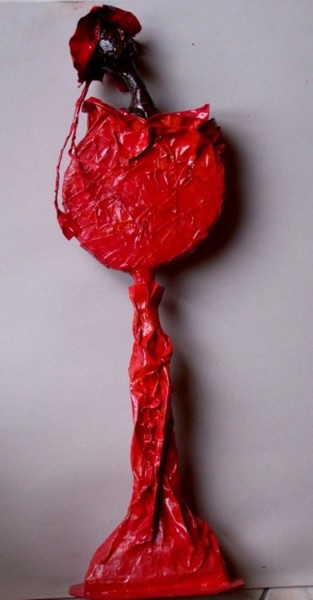 Peinture intitulée "Terre-Rouge , rouge…" par Anne-Frédérique Ferret, Œuvre d'art originale