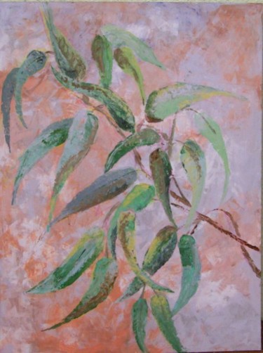 Peinture intitulée "... branche d'eucal…" par Anne-Frédérique Ferret, Œuvre d'art originale, Huile