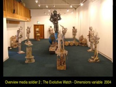 Sculpture titled "Media Soldier 2- Ov…" by Ffmendoza, Original Artwork