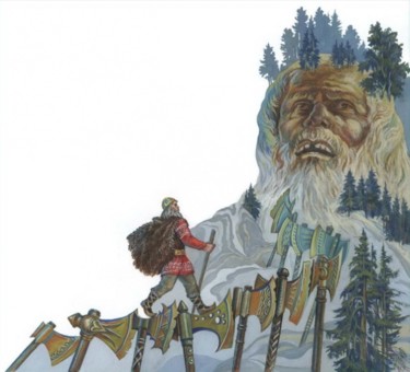 Картина под названием "Калевала руна 17  В…" - Андрей Мазин, Подлинное произведение искусства