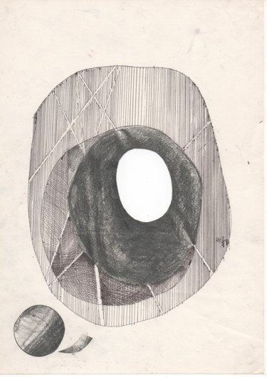 Zeichnungen mit dem Titel "Semente" von Afonso Costa, Original-Kunstwerk, Graphit