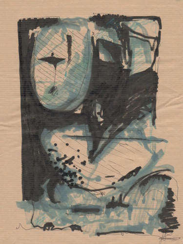 Drawing titled "Os Aquinos" by Afonso Costa, Original Artwork, Marker