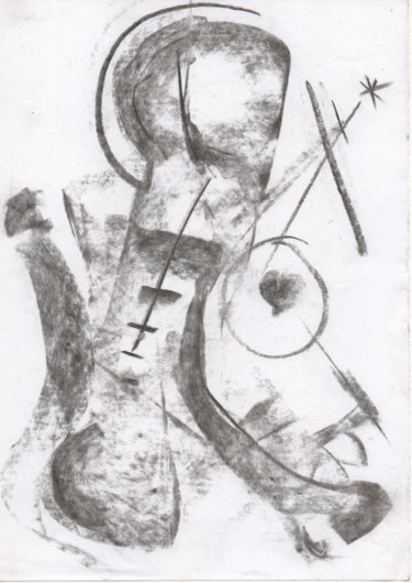 Drawing titled "Abstrações Carvão" by Afonso Costa, Original Artwork, Charcoal