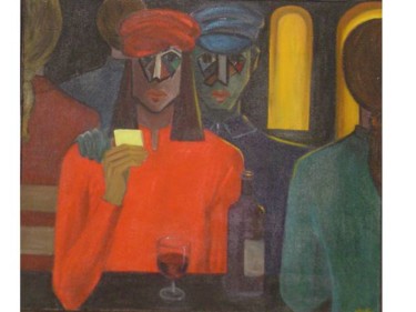 Malerei mit dem Titel "Invitation" von Annie Fontaine, Original-Kunstwerk, Öl