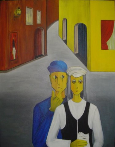 Peinture intitulée "Désolation1" par Annie Fontaine, Œuvre d'art originale, Huile