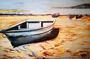 Painting titled "LA CALA" by África Gil, Original Artwork, Oil