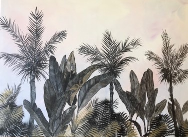 Peinture intitulée "paysage tendance" par Christine Daviles, Œuvre d'art originale, Acrylique Monté sur Châssis en bois