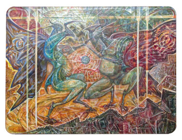 Картина под названием "Вавилонские бабочки" - Михаил Астафьев, Подлинное произведение искусства, Масло