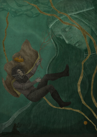 Prenten & gravures getiteld "King of Tide 2" door Afsoon Shahriari, Origineel Kunstwerk, Film Print