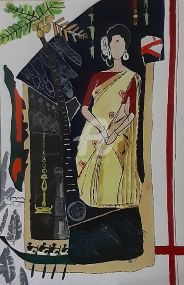 Картина под названием "Kerlisum" - Afzal Shaikh, Подлинное произведение искусства, Акрил