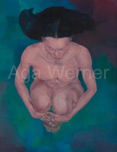 Malerei mit dem Titel "Sneha 2" von Aga Werner, Original-Kunstwerk, Öl