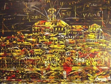 Pintura intitulada "COIMBRA COMPOSIÇÃO…" por António Nunes Agante, Obras de arte originais