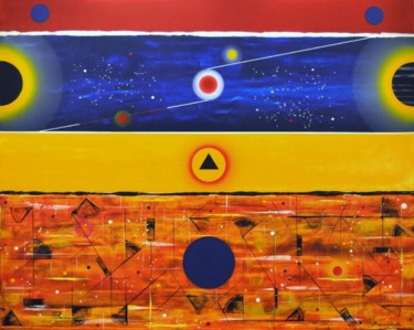 Pintura titulada "BIG BANG COMPOSIÇÃO…" por António Nunes Agante, Obra de arte original
