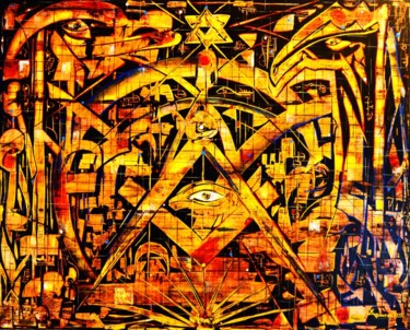 Pintura titulada "SPIRAL OF THE TIME,…" por António Nunes Agante, Obra de arte original, Acrílico