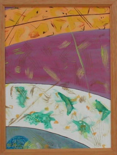 Peinture intitulée "Strates" par Anne Garnier, Œuvre d'art originale