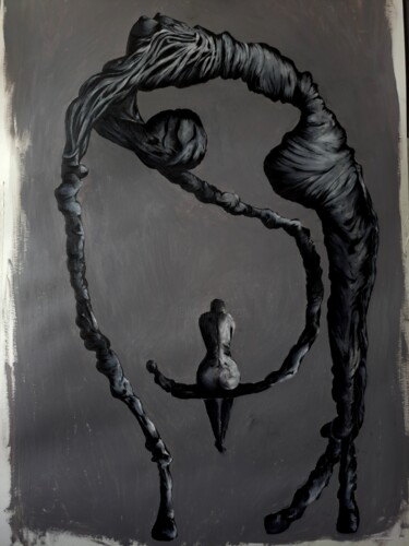 Peinture intitulée "Мысли" par Agata Bonda, Œuvre d'art originale, Pastel
