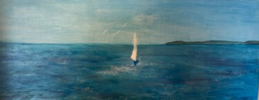 Pintura intitulada "La Mer Mediterranee" por Agata Caliendo - Krystkowiak, Obras de arte originais, Acrílico