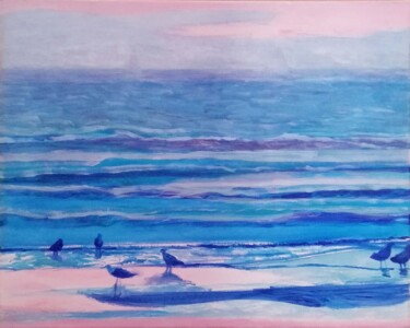 Pintura intitulada "By ocean" por Agata Lis, Obras de arte originais, Acrílico