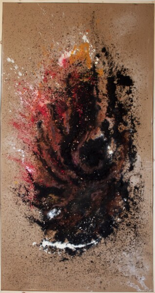 Painting titled "La Danza" by Agata Sand, Original Artwork, Sand Mounted on Cardboard