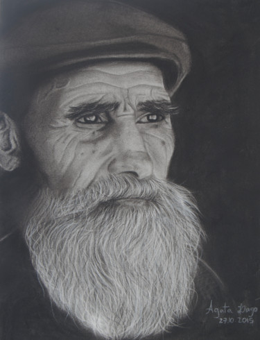 Drawing titled "Mr. Wrinkles" by Agata Lago, Original Artwork