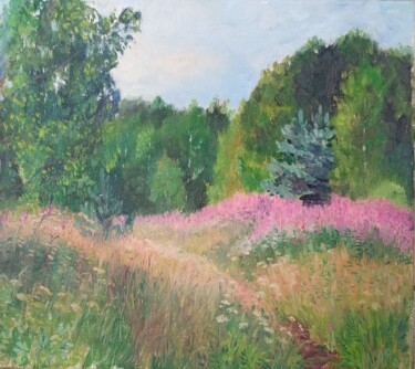 Peinture intitulée "Tenderness. Field t…" par Agatha Ya Sokolova, Œuvre d'art originale, Huile Monté sur Châssis en bois