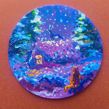 绘画 标题为“Fairy tale” 由Agatha Ya Sokolova, 原创艺术品, 油 安装在纸板上