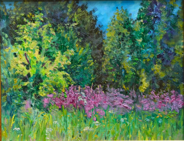 Painting titled "Impressionism in th…" by Agatha Ya Sokolova, Original Artwork, Oil Mounted on Wood Stretcher frame