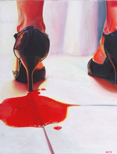Peinture intitulée "Thriller" par Agathe, Œuvre d'art originale, Acrylique