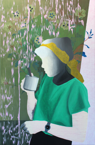 Peinture intitulée "Le goût du thé" par Agathe Demoulin, Œuvre d'art originale, Acrylique Monté sur Châssis en bois