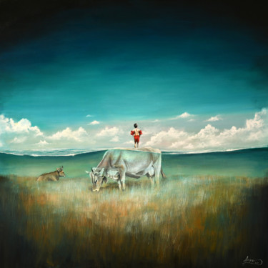 Painting titled "Affirmation of life" by Agata Buczek, Original Artwork, Acrylic