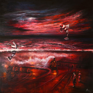 Картина под названием "Journey into the un…" - Agata Buczek, Подлинное произведение искусства, Акрил