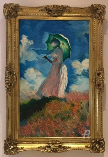 Malerei mit dem Titel "Study of Woman with…" von Alexandre George, Original-Kunstwerk, Öl