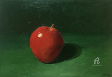 Painting titled "Apple One" by Alexandre George, Original Artwork, Oil