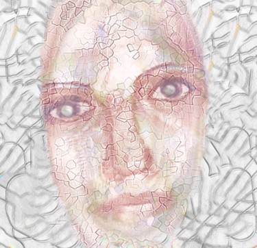 Digitale Kunst mit dem Titel "Smile of the Time" von Ageliki Baka, Original-Kunstwerk, Digitale Malerei