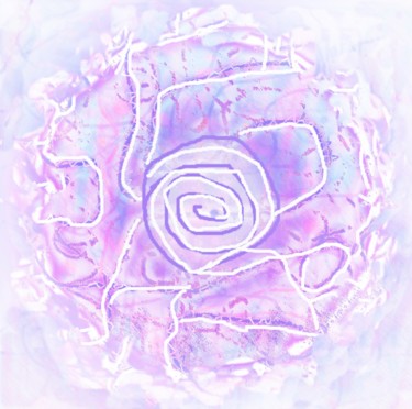 Digitale Kunst mit dem Titel "Rose of the Heart" von Ageliki Baka, Original-Kunstwerk, Digitale Malerei