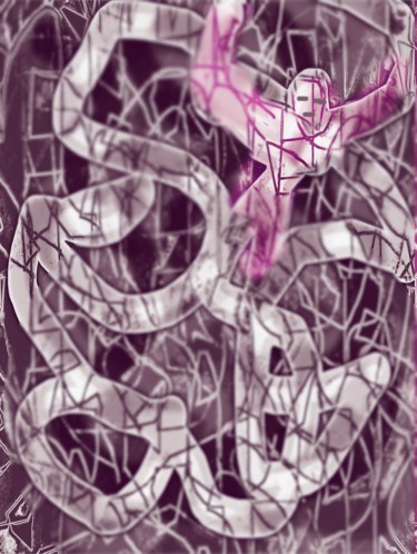 Crucified of the New Era Digitale Künste mit dem Titel "Crucified of the Ne…" von Ageliki Baka, Original-Kunstwerk, Digitale Malerei