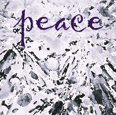 Digital Arts titled "Peace" by Ageliki Baka, Original Artwork, Digital Painting Mounted on Wood Stretcher frame