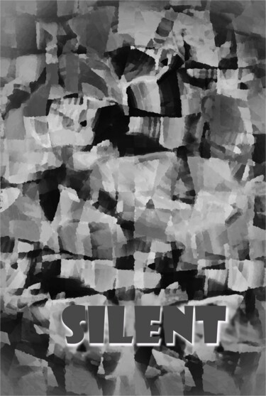 Arts numériques intitulée "Silent" par Ageliki Baka, Œuvre d'art originale, Peinture numérique Monté sur Châssis en bois