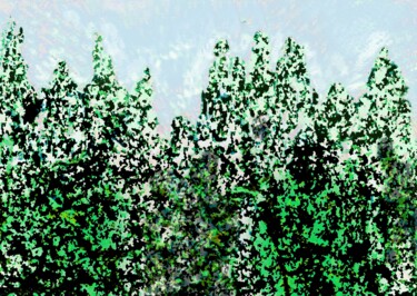 Digital Arts titled "Forest energy" by Ageliki Baka, Original Artwork, Digital Painting