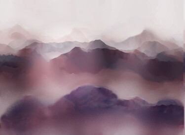 Digital Arts με τίτλο "mountains of questi…" από Ageliki Baka, Αυθεντικά έργα τέχνης, Ψηφιακή ζωγραφική