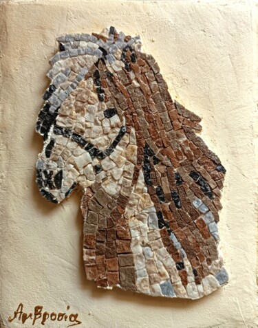 Rzeźba zatytułowany „Skyrian horse” autorstwa Ageliki Papadopoulou, Oryginalna praca, Mozaika