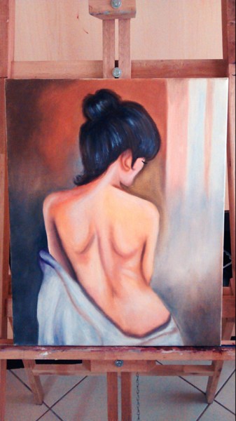 Pintura titulada "Mulher de costas" por Amoraes, Obra de arte original, Oleo