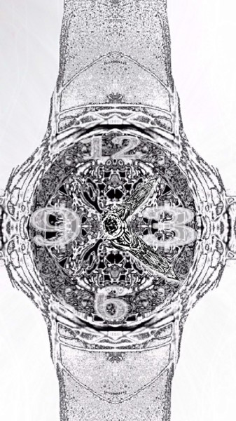 Рисунок под названием "CLOCK OF PLANET ( S…" - Ageykinjewelry  It"S  Good Brand 17", Подлинное произведение искусства, Каран…