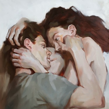 Pittura intitolato "Без названия" da Александра Гитциграт, Opera d'arte originale, Olio