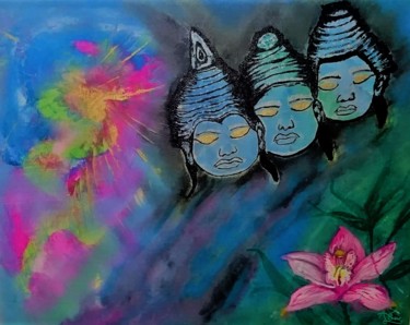 "bouddhiste" başlıklı Tablo Agl tarafından, Orijinal sanat, Akrilik