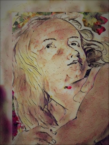 Arts numériques intitulée "femme en rose" par Agl, Œuvre d'art originale