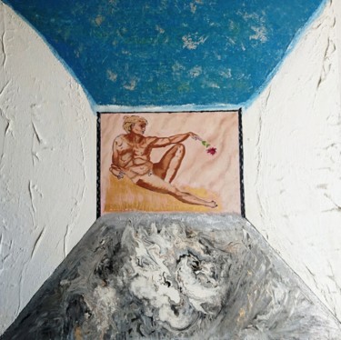 Malerei mit dem Titel "illusion d'adam" von Agl, Original-Kunstwerk, Acryl Auf Keilrahmen aus Holz montiert